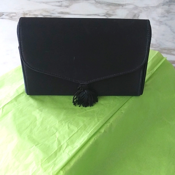RICHMARK Handbags - RICHMARK VINTAGE EVENING ENVELOPE CLUTCH BAG,BLACK STAIN,5.5x8"